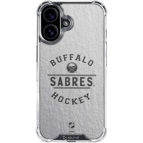NHL Buffalo Sabres Black Text iPhone 16 Plus Clear Case
