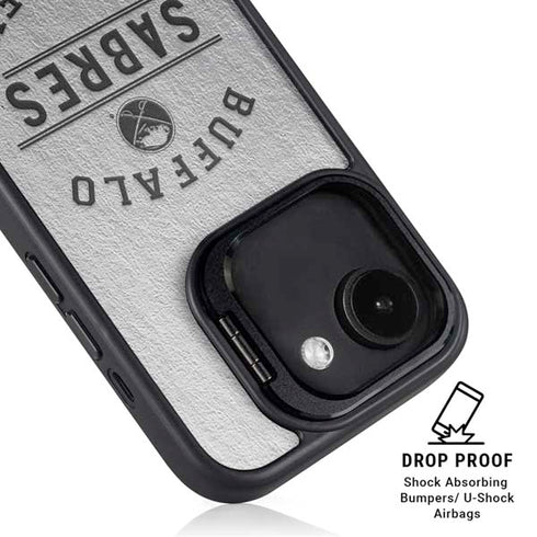 NHL Buffalo Sabres Black Text iPhone 16e Kickstand Case