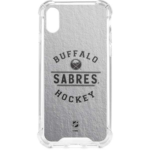NHL Buffalo Sabres Black Text iPhone XS Clear Case