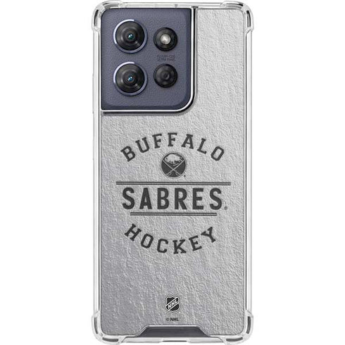 NHL Buffalo Sabres Black Text Moto G Play 5G (2025) Clear Case