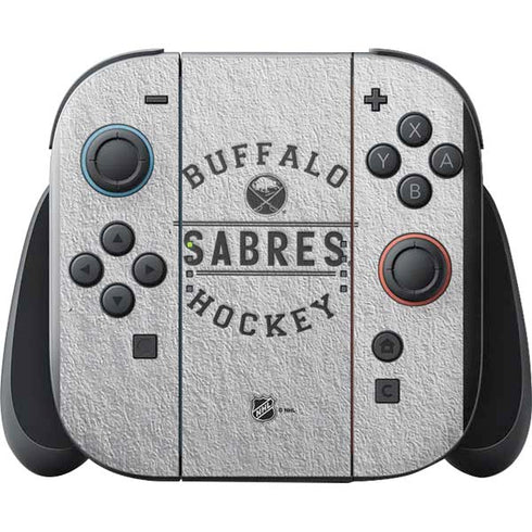 NHL Buffalo Sabres Black Text Nintendo Switch 2 (2025) with Joy-Con Skin