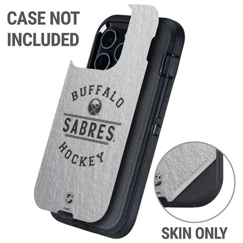 NHL Buffalo Sabres Black Text Otterbox Defender iPhone Skin