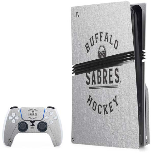NHL Buffalo Sabres Black Text PS5 Pro Disk Bundle Skin