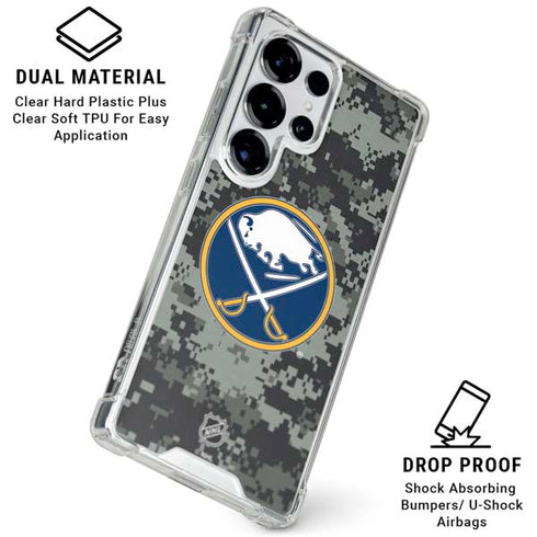 NHL Buffalo Sabres Camo Galaxy S25 Ultra Clear Case