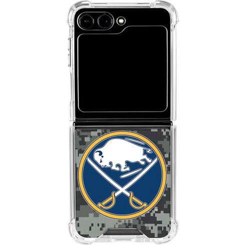 NHL Buffalo Sabres Camo Galaxy Z Flip6 Clear Case