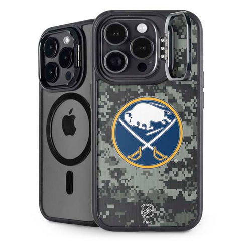 NHL Buffalo Sabres Camo iPhone 14 Pro Kickstand Case