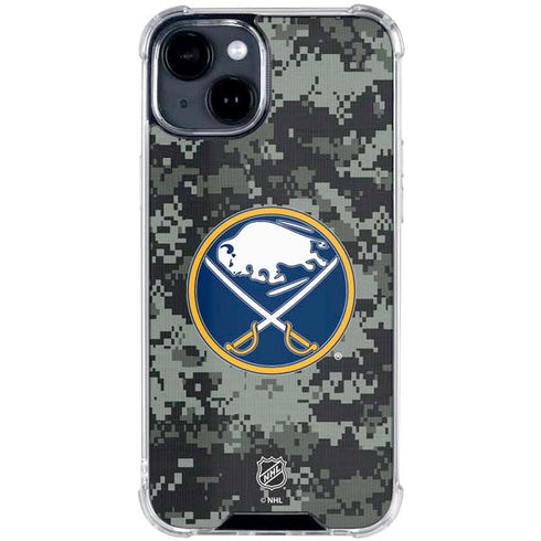 NHL Buffalo Sabres Camo iPhone 15 Clear Case