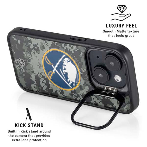 NHL Buffalo Sabres Camo iPhone 15 Kickstand Case