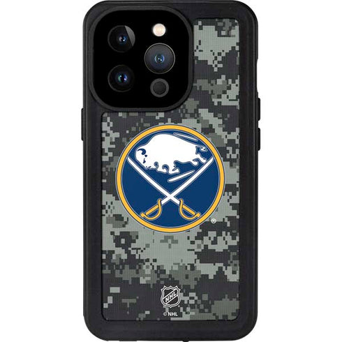 NHL Buffalo Sabres Camo iPhone 15 Pro Waterproof Case