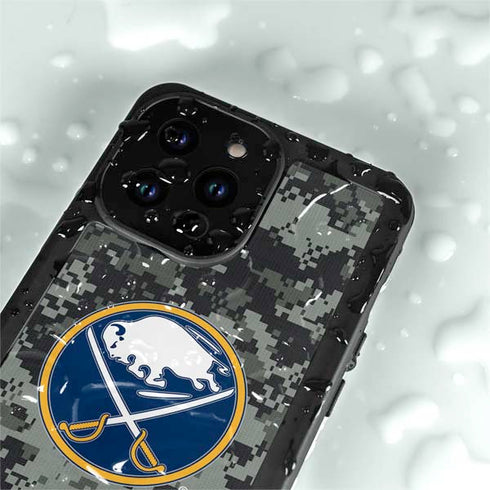 NHL Buffalo Sabres Camo iPhone 15 Pro Waterproof Case