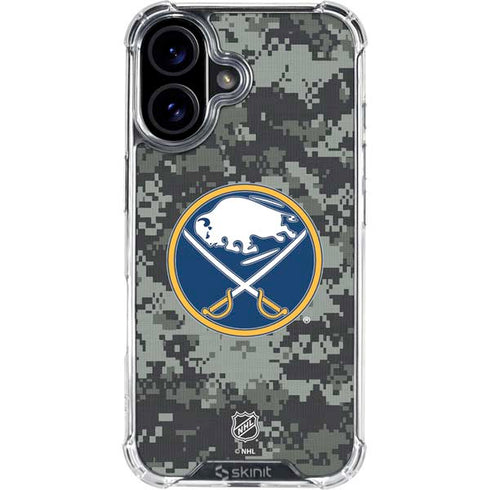 NHL Buffalo Sabres Camo iPhone 16 Plus Clear Case