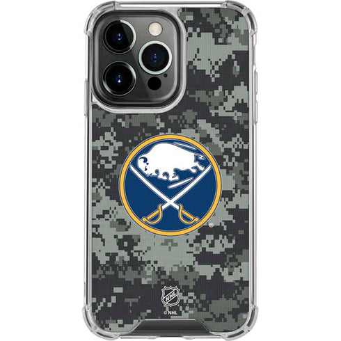 NHL Buffalo Sabres Camo iPhone 16 Pro Max Clear Case