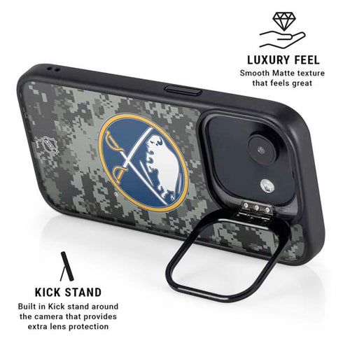 NHL Buffalo Sabres Camo iPhone 16e Kickstand Case