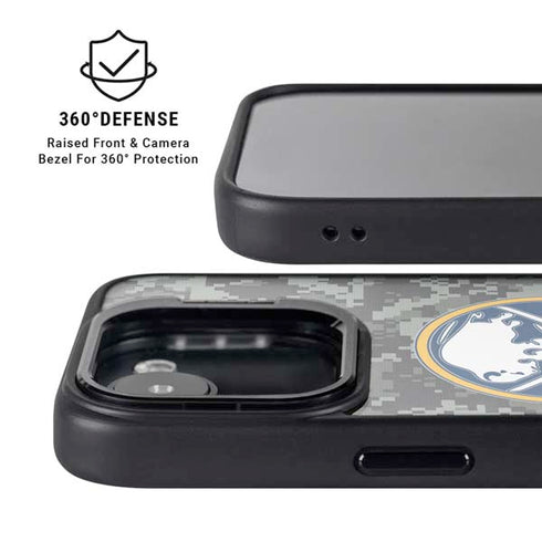 NHL Buffalo Sabres Camo iPhone 16e Kickstand Case