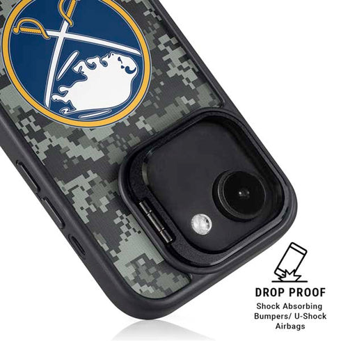 NHL Buffalo Sabres Camo iPhone 16e Kickstand Case