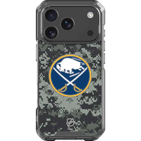 NHL Buffalo Sabres Camo iPhone 18 Pro Clear Case
