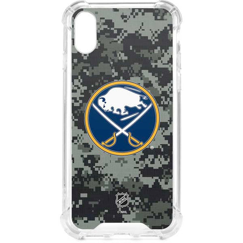 NHL Buffalo Sabres Camo iPhone XS Clear Case
