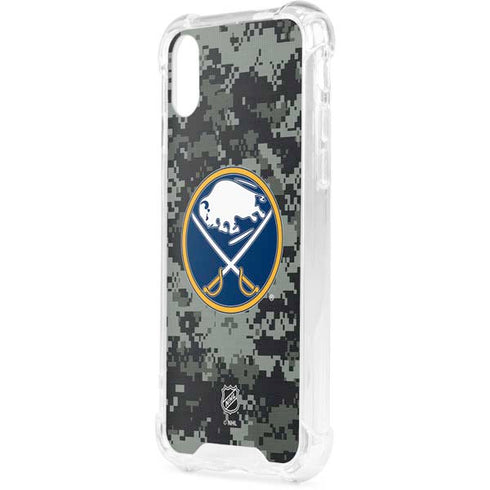 NHL Buffalo Sabres Camo iPhone XS Clear Case