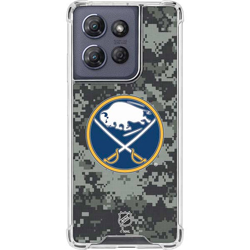 NHL Buffalo Sabres Camo Moto G 5G (2025) Clear Case