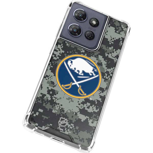 NHL Buffalo Sabres Camo Moto G 5G (2025) Clear Case