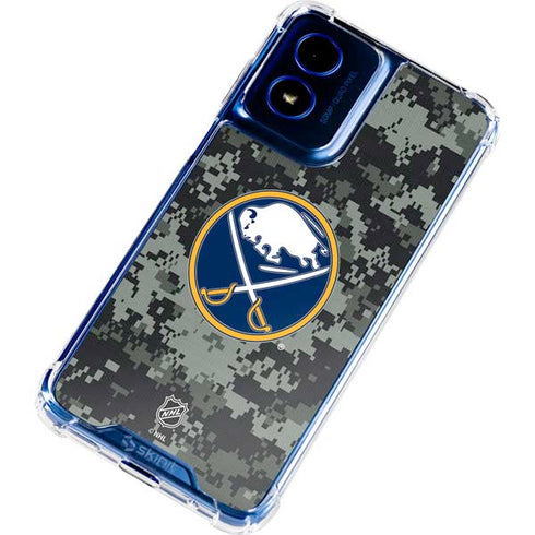 NHL Buffalo Sabres Camo Moto G 5G (2024) Clear Case