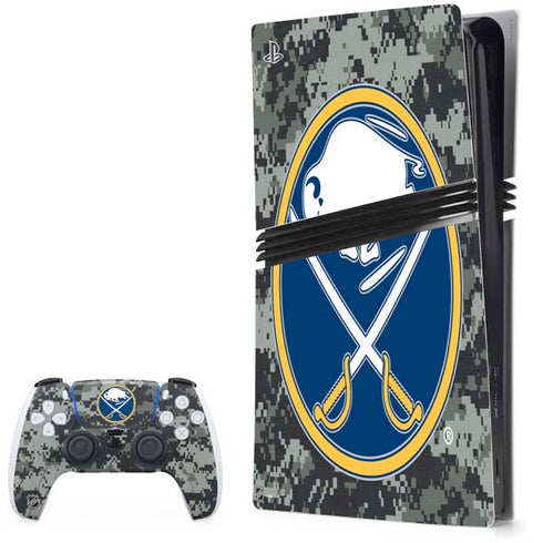 NHL Buffalo Sabres Camo PS5 Pro Bundle Skin