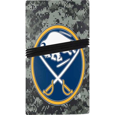 NHL Buffalo Sabres Camo PS5 Pro Disk Console Skin