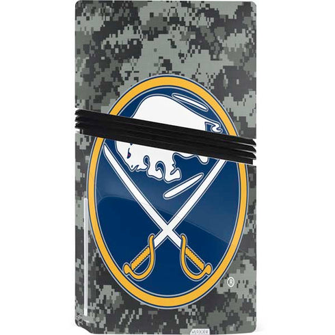 NHL Buffalo Sabres Camo PS5 Pro Disk Console Skin