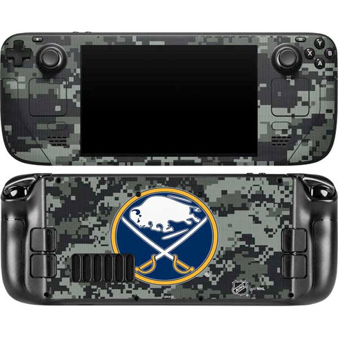 NHL Buffalo Sabres Camo Steam Deck Handheld Gaming Computer OLED Skin
