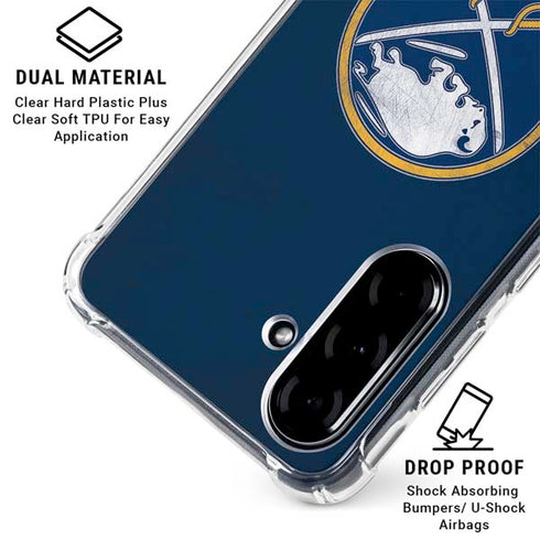 NHL Buffalo Sabres Distressed Galaxy A36 5G Clear Case