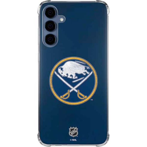 NHL Buffalo Sabres Distressed Galaxy A55 5G Clear Case