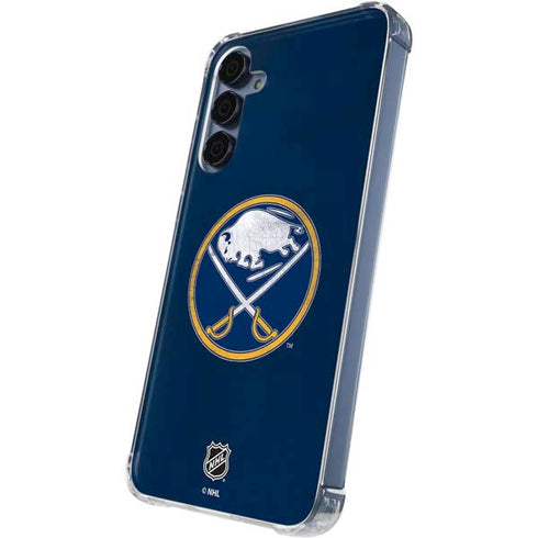 NHL Buffalo Sabres Distressed Galaxy A55 5G Clear Case
