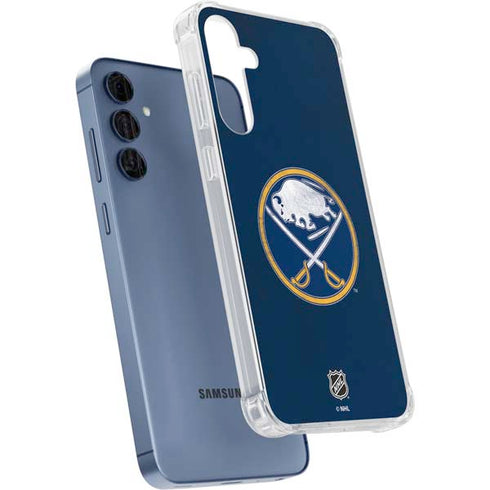 NHL Buffalo Sabres Distressed Galaxy A55 5G Clear Case