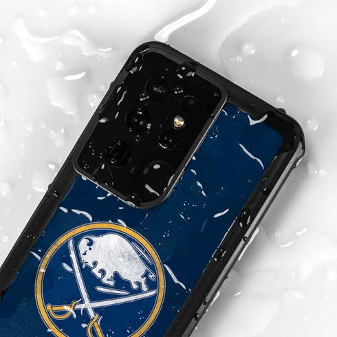 NHL Buffalo Sabres Distressed Galaxy S24 Ultra Waterproof Case