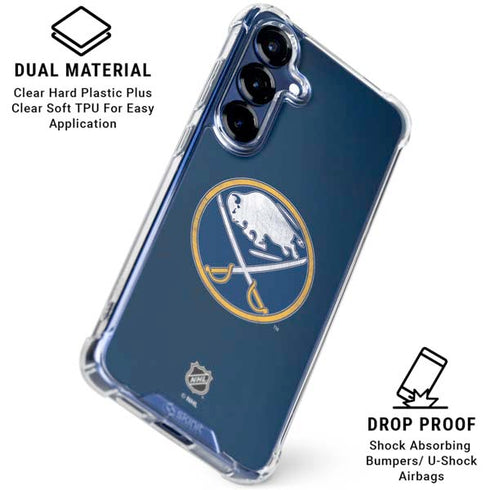 NHL Buffalo Sabres Distressed Galaxy S25 FE Clear Case