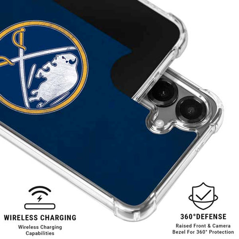 NHL Buffalo Sabres Distressed Galaxy S26 Clear Case