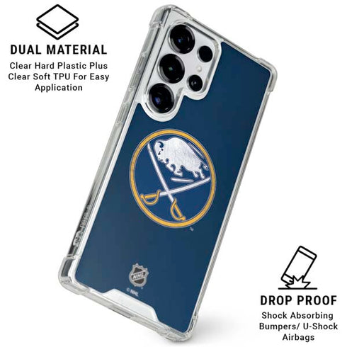 NHL Buffalo Sabres Distressed Galaxy S26 Ultra Clear Case