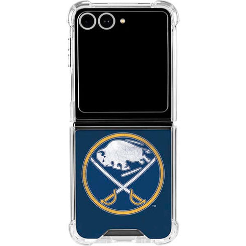 NHL Buffalo Sabres Distressed Galaxy Z Flip7 Clear Case