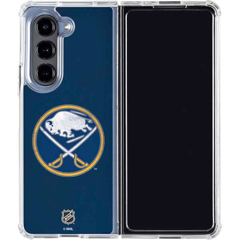NHL Buffalo Sabres Distressed Galaxy Z Fold5 5G Clear Case
