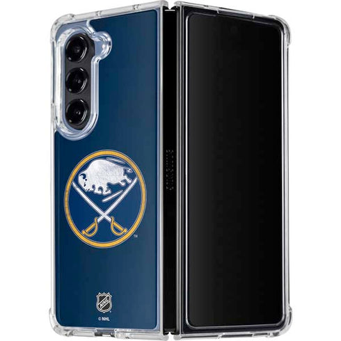 NHL Buffalo Sabres Distressed Galaxy Z Fold5 5G Clear Case