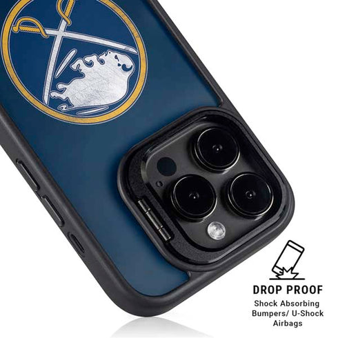 NHL Buffalo Sabres Distressed iPhone 14 Pro Max Kickstand Case