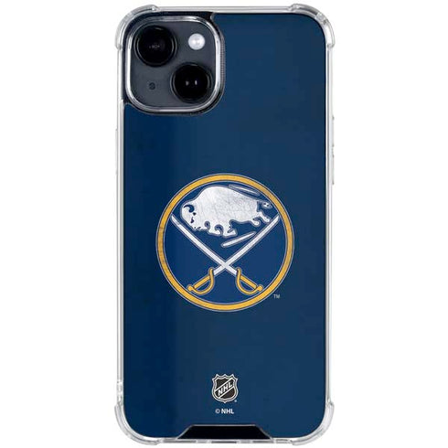 NHL Buffalo Sabres Distressed iPhone 15 Clear Case