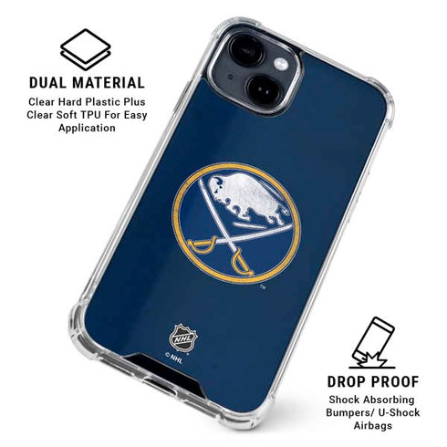NHL Buffalo Sabres Distressed iPhone 15 Clear Case