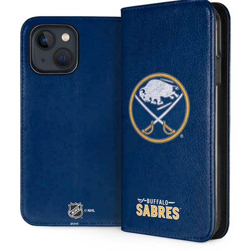NHL Buffalo Sabres Distressed iPhone 15 Plus Folio Case