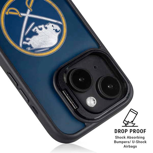 NHL Buffalo Sabres Distressed iPhone 15 Plus Kickstand Case