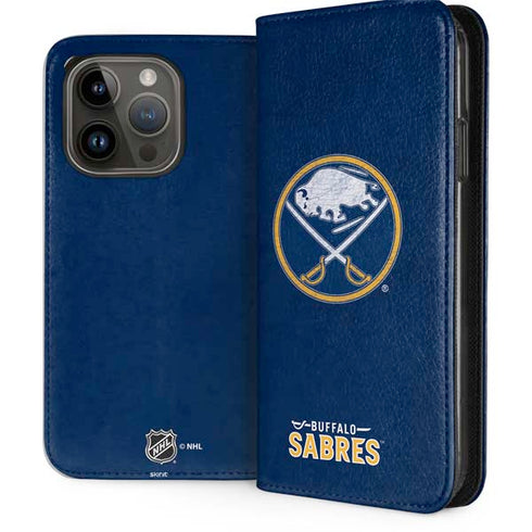NHL Buffalo Sabres Distressed iPhone 15 Pro Folio Case