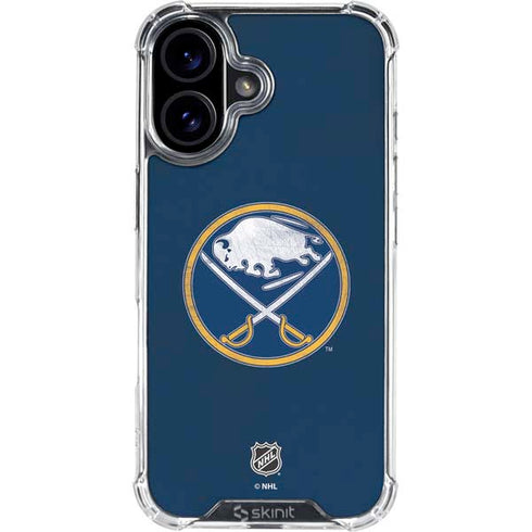 NHL Buffalo Sabres Distressed iPhone 16 Plus Clear Case