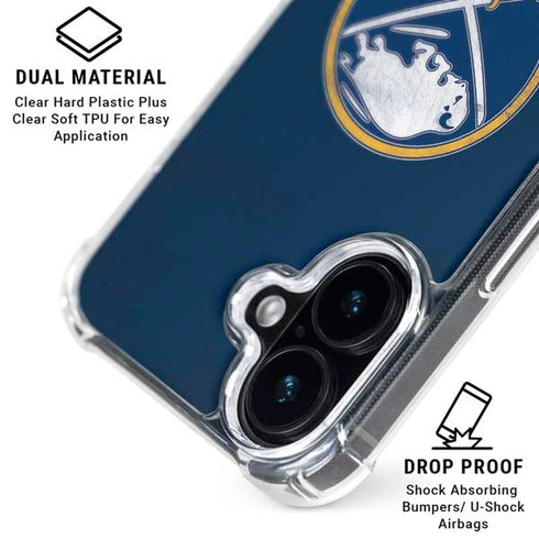 NHL Buffalo Sabres Distressed iPhone 16 Plus Clear Case