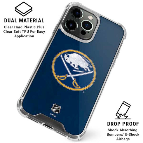 NHL Buffalo Sabres Distressed iPhone 16 Pro Clear Case