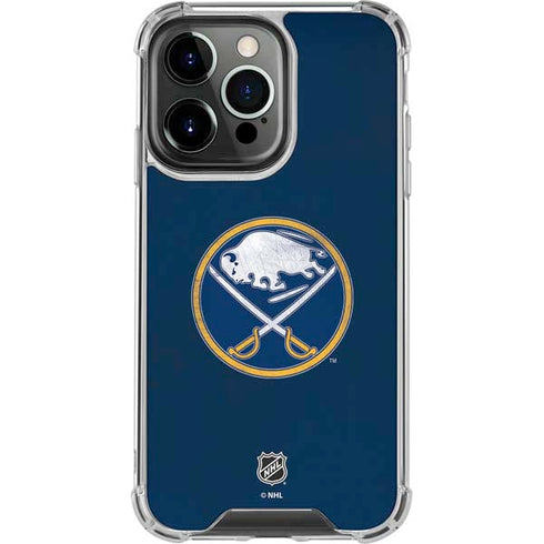 NHL Buffalo Sabres Distressed iPhone 16 Pro Max Clear Case